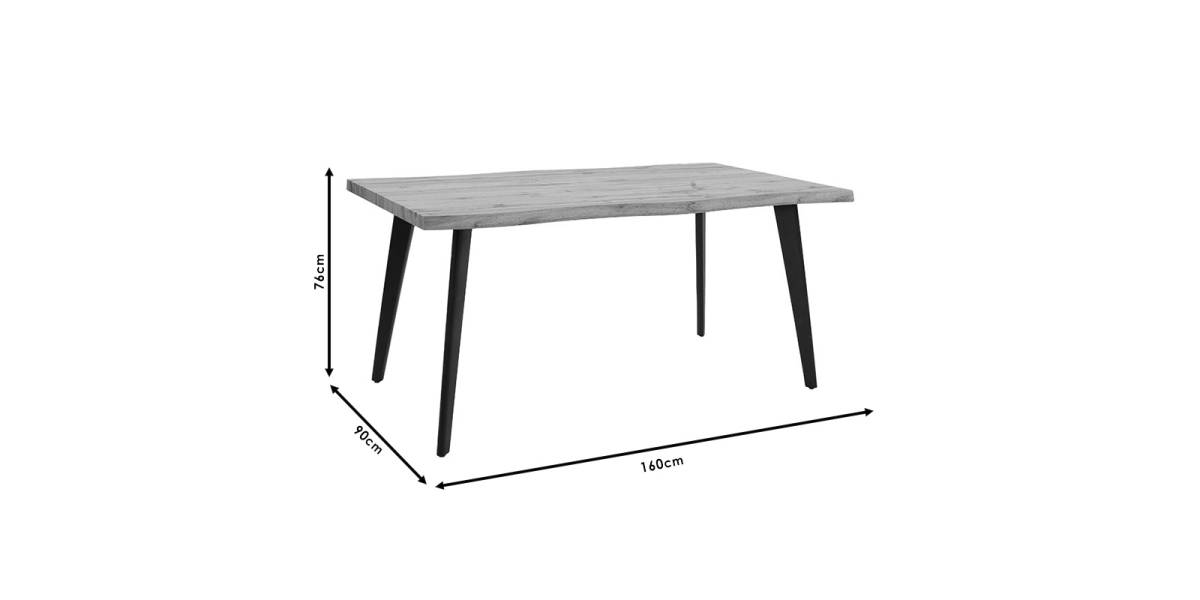 Τραπέζι Velto pakoworld MDF sonoma 160x90x76εκ