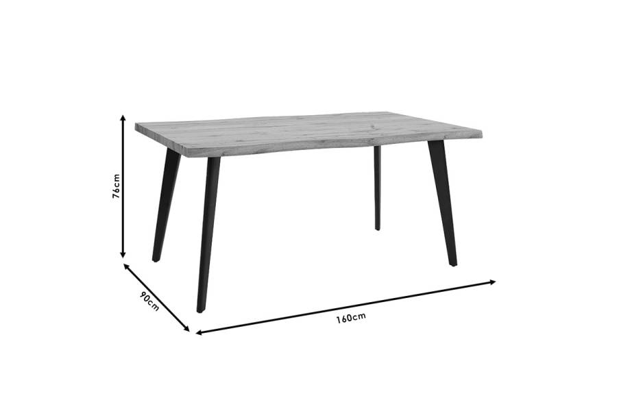 Τραπέζι Velto pakoworld MDF sonoma 160x90x76εκ
