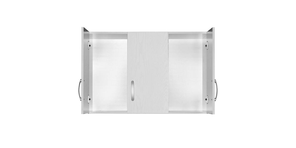 Πατάρι ντουλάπας Zelia pakoworld τρίφυλλο λευκό 90x42x60εκ