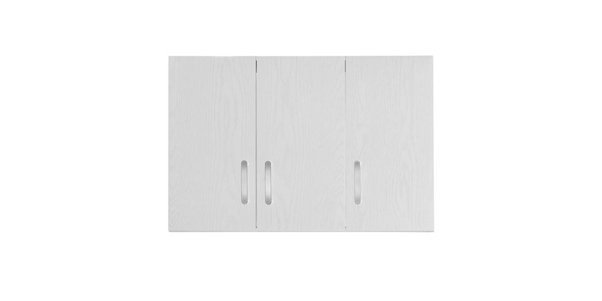 Πατάρι ντουλάπας Zelia pakoworld τρίφυλλο λευκό 90x42x60εκ