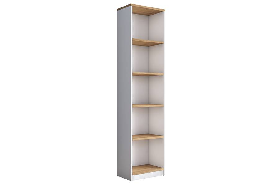 Βιβλιοθήκη Goldie pakoworld λευκό-φυσικό 40x25x161.80εκ