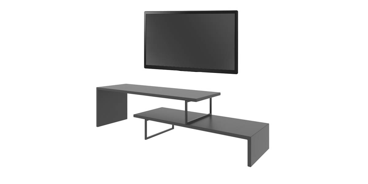 Έπιπλο τηλεόρασης Ferocity pakoworld χρώμα ανθρακί 120x30x45εκ