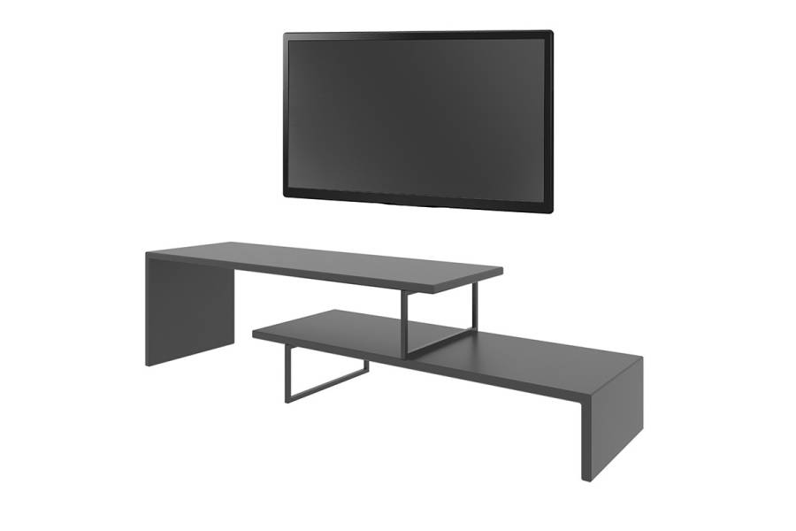 Έπιπλο τηλεόρασης Ferocity pakoworld χρώμα ανθρακί 120x30x45εκ