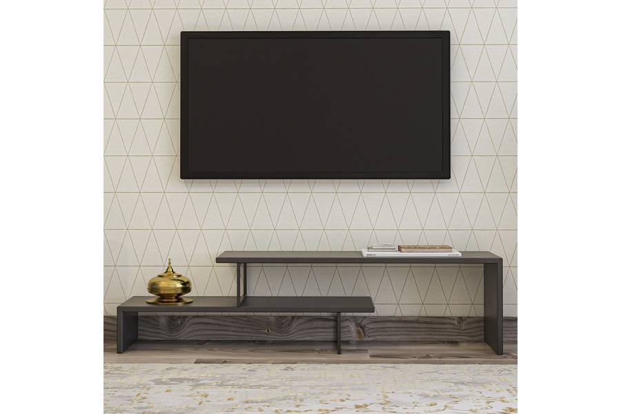 Έπιπλο τηλεόρασης Ferocity pakoworld χρώμα ανθρακί 120x30x45εκ