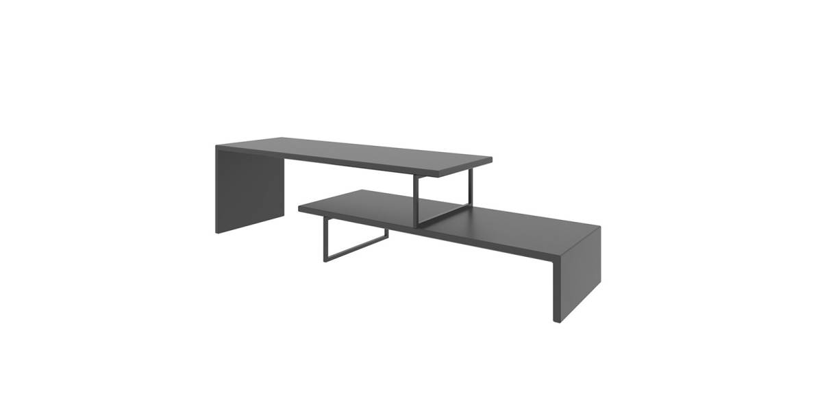 Έπιπλο τηλεόρασης Ferocity pakoworld χρώμα ανθρακί 120x30x45εκ