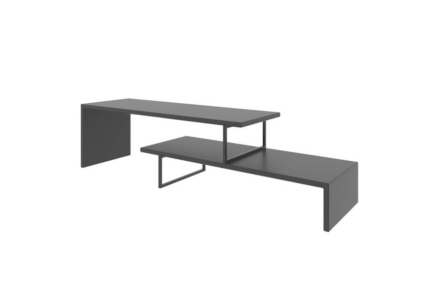 Έπιπλο τηλεόρασης Ferocity pakoworld χρώμα ανθρακί 120x30x45εκ
