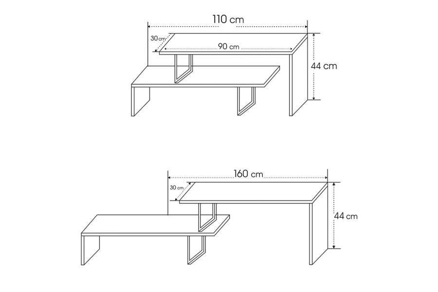 Έπιπλο τηλεόρασης Ferocity pakoworld χρώμα ανθρακί 120x30x45εκ
