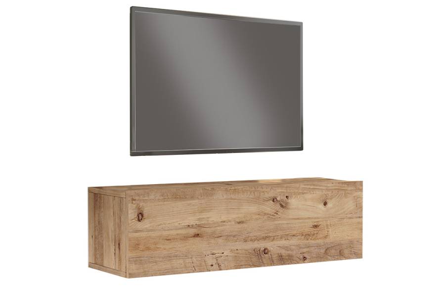 Έπιπλο τηλεόρασης επιτοίχιο Serit pakoworld sonoma 100x31.6x29.6εκ