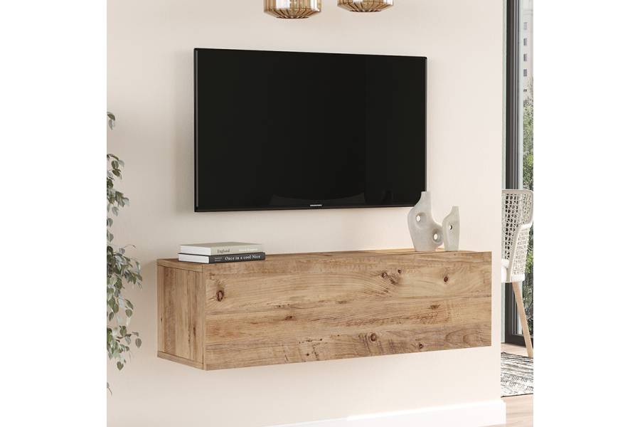 Έπιπλο τηλεόρασης επιτοίχιο Serit pakoworld sonoma 100x31.6x29.6εκ
