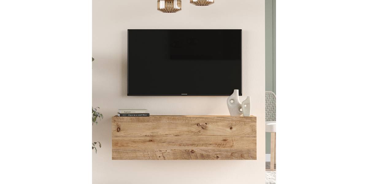 Έπιπλο τηλεόρασης επιτοίχιο Serit pakoworld sonoma 100x31.6x29.6εκ