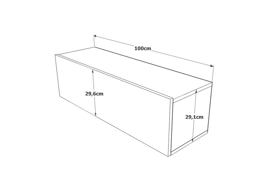 Έπιπλο τηλεόρασης επιτοίχιο Serit pakoworld sonoma 100x31.6x29.6εκ