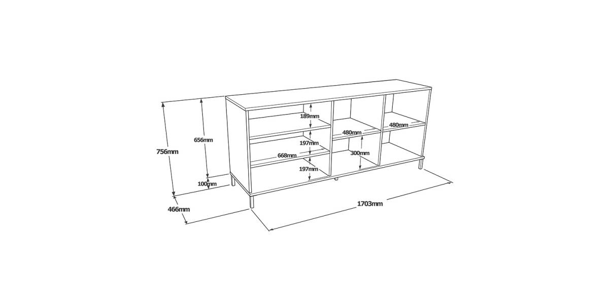 Μπουφές Evaluate pakoworld ανθρακί antique-wenge 170x46.5x75.5εκ