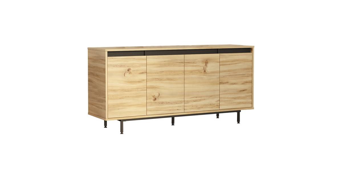 Μπουφές Jethro pakoworld sonoma-wenge 160x44.5x75.5εκ