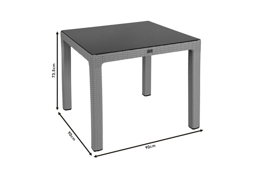 Τραπέζι Explore pakoworld με UV protection PP cappucino 90x90x73.5εκ