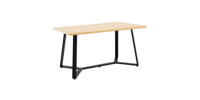 Tραπέζι Gemma pakoworld sonoma-μαύρο 140x80x75εκ