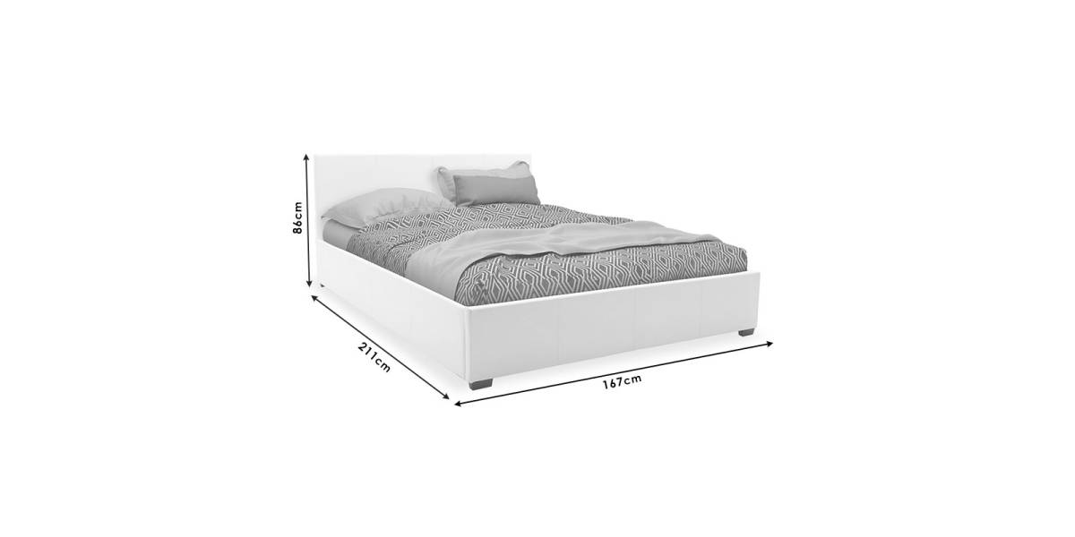 Κρεβάτι Norse pakoworld pu γκρι ματ με αποθηκευτικό χώρο 160x200εκ