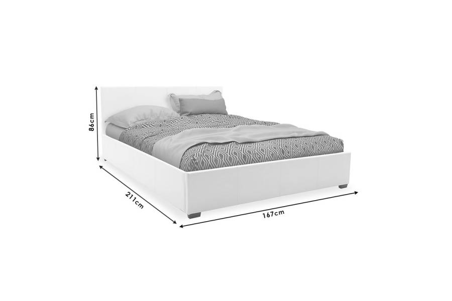 Κρεβάτι Norse pakoworld pu γκρι ματ με αποθηκευτικό χώρο 160x200εκ