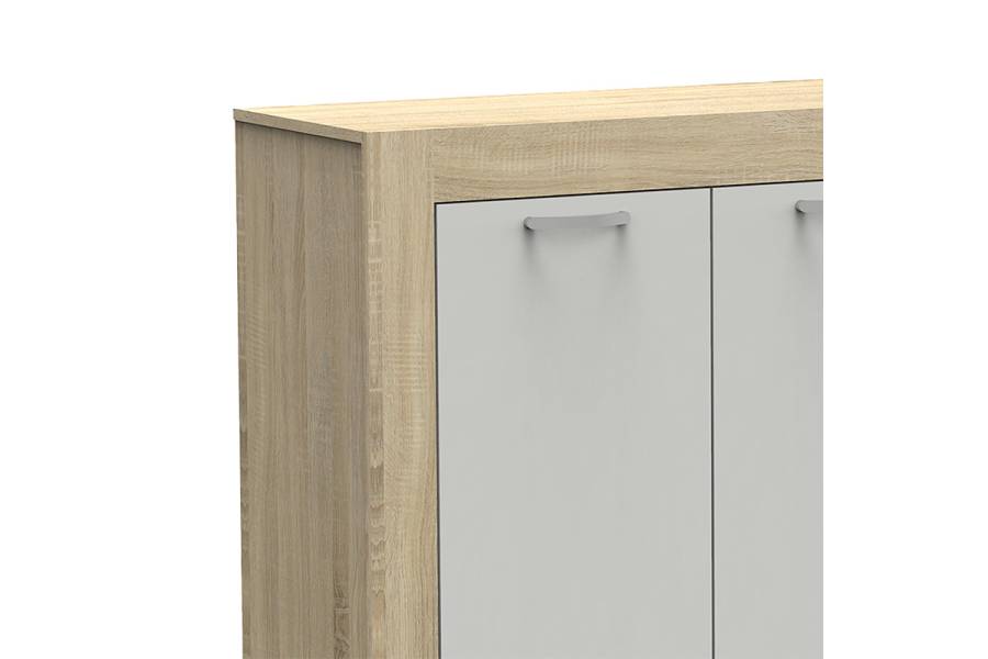 Μπουφές Haven pakoworld sonoma-λευκό 180x40x80εκ