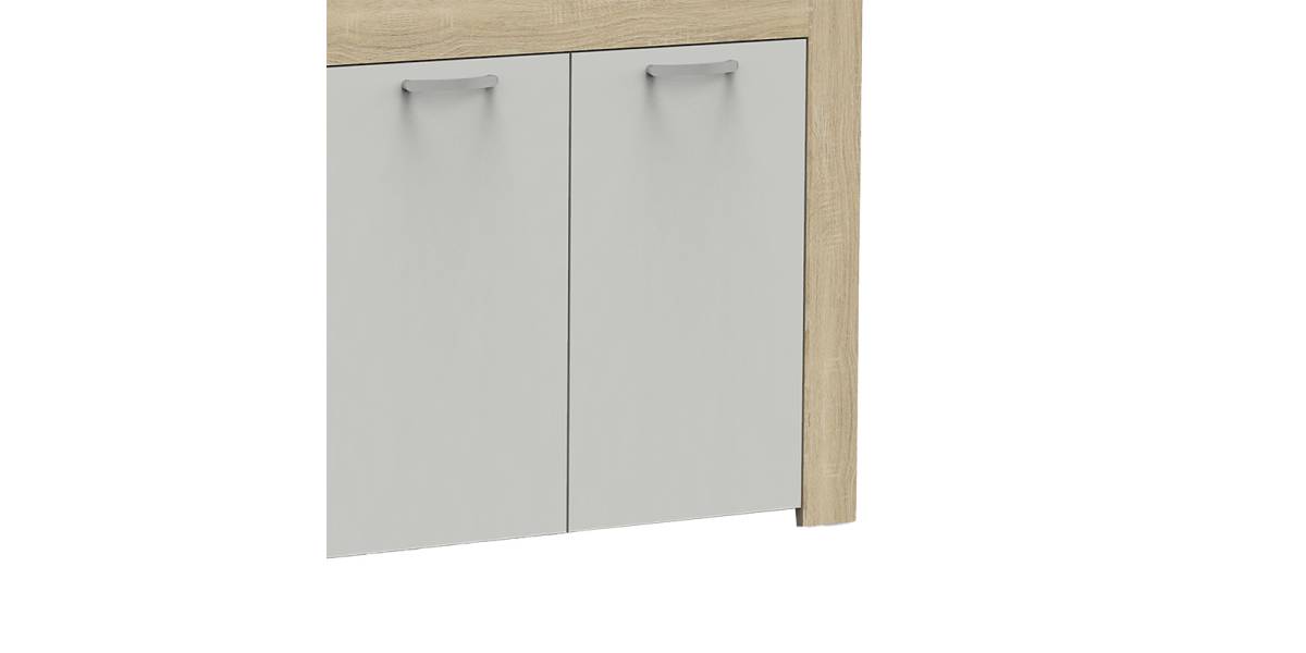 Μπουφές Haven pakoworld sonoma-λευκό 180x40x80εκ
