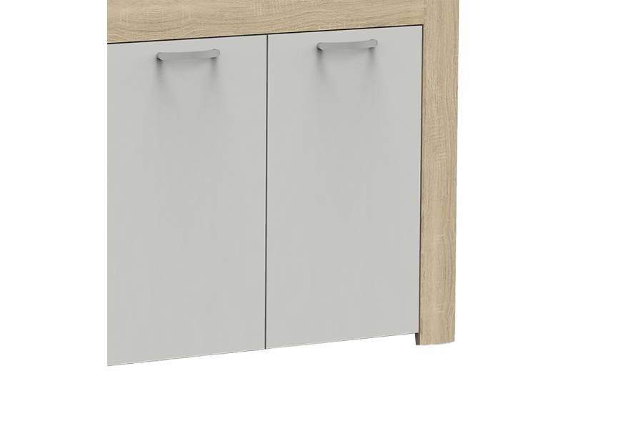 Μπουφές Haven pakoworld sonoma-λευκό 180x40x80εκ