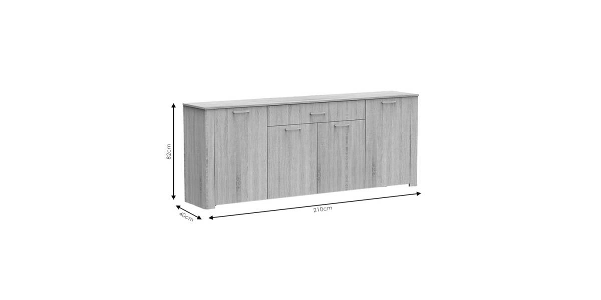 Μπουφές Kinley pakoworld sonoma 210x40x82εκ
