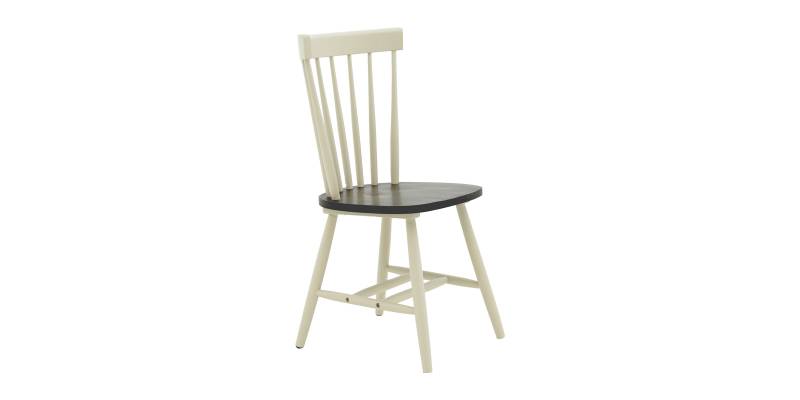 Καρέκλα Larus pakoworld φυσικό ξύλo rubberwood ανθρακί-λευκό 50x49x90εκ.