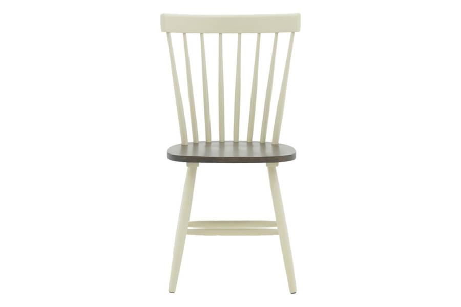 Καρέκλα Larus pakoworld φυσικό ξύλo rubberwood ανθρακί-λευκό 50x49x90εκ.