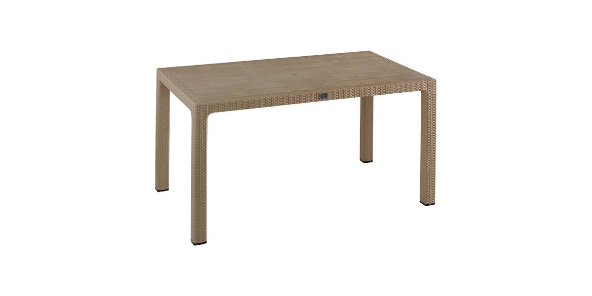 Τραπεζαρία Explore-Ignite pakoworld σετ 5τεμ PP cappuccino 150x90x73,5εκ.