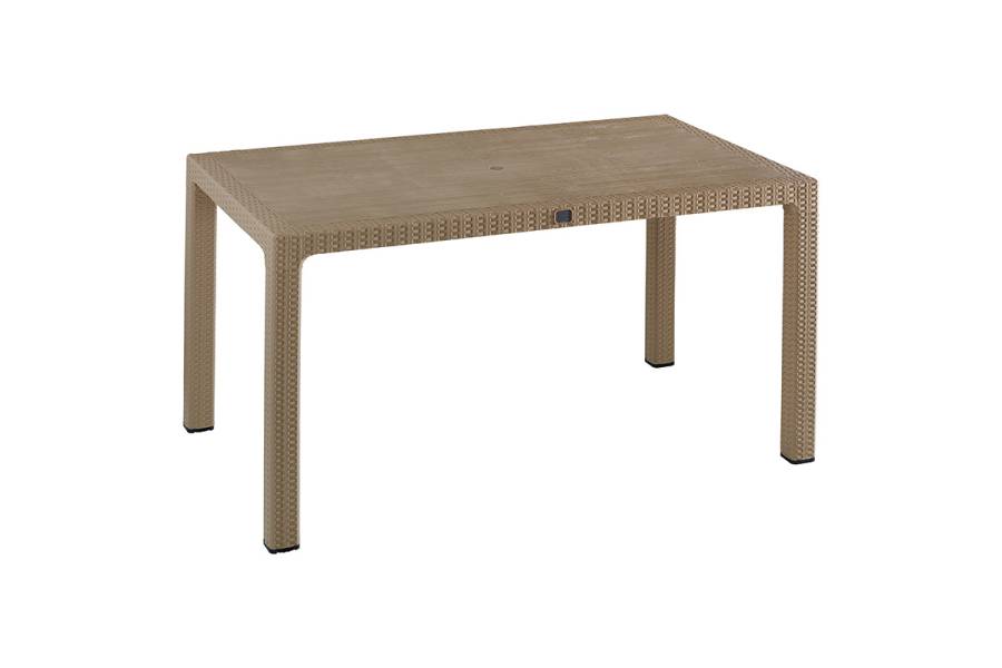 Τραπεζαρία Explore-Ignite pakoworld σετ 5τεμ PP cappuccino 150x90x73,5εκ.