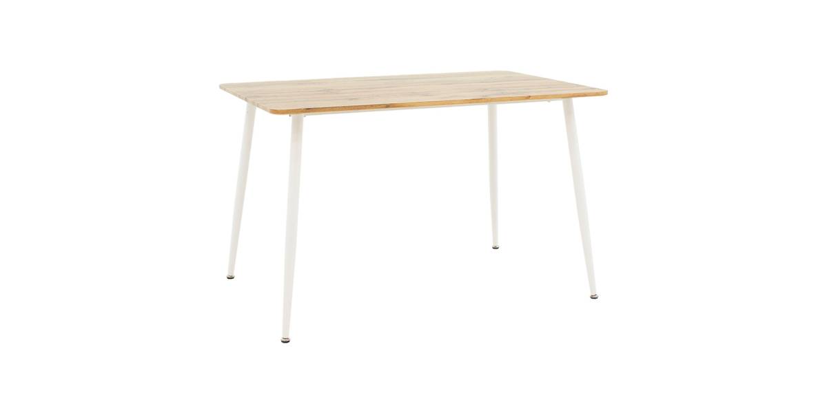 Τραπέζι Cuba pakoworld MDF sonoma-λευκό 120x80x75εκ