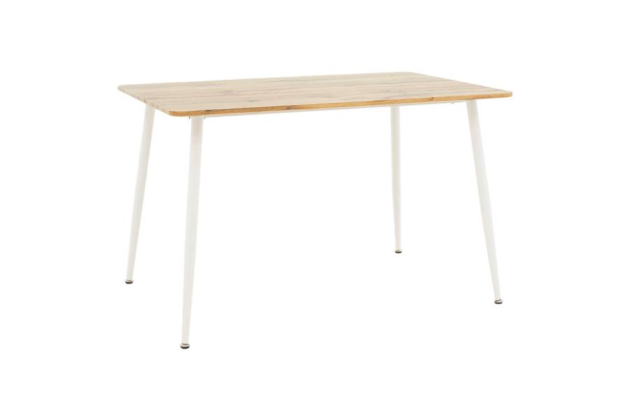 Τραπέζι Cuba pakoworld MDF sonoma-λευκό 120x80x75εκ