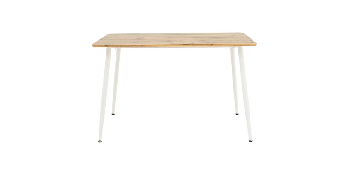 Τραπέζι Cuba pakoworld MDF sonoma-λευκό 120x80x75εκ
