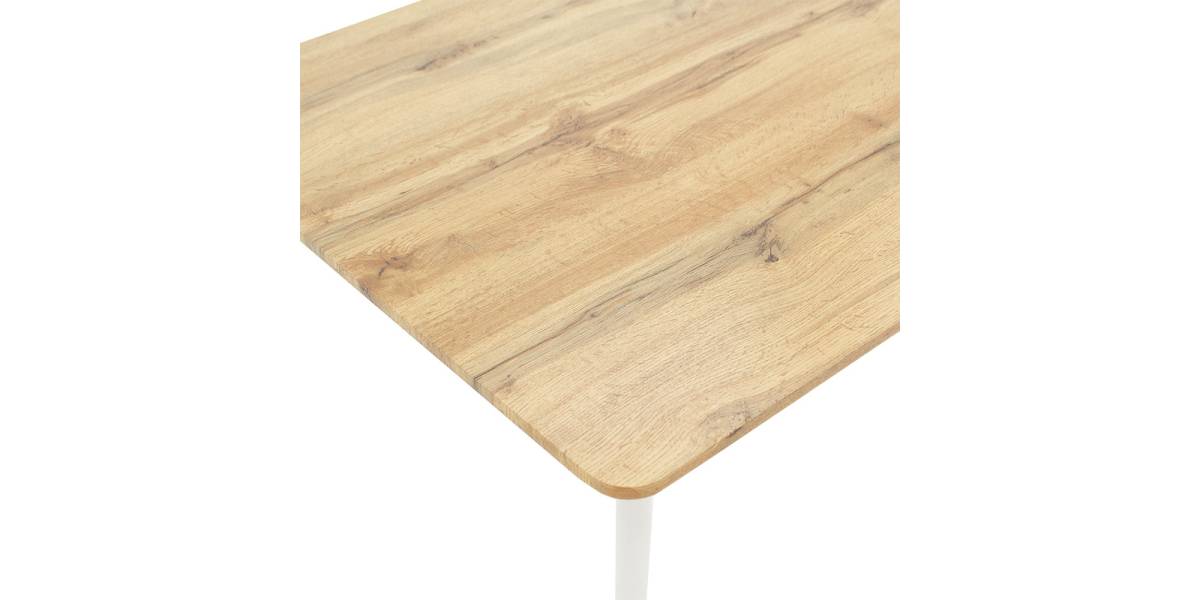 Τραπέζι Cuba pakoworld MDF sonoma-λευκό 120x80x75εκ