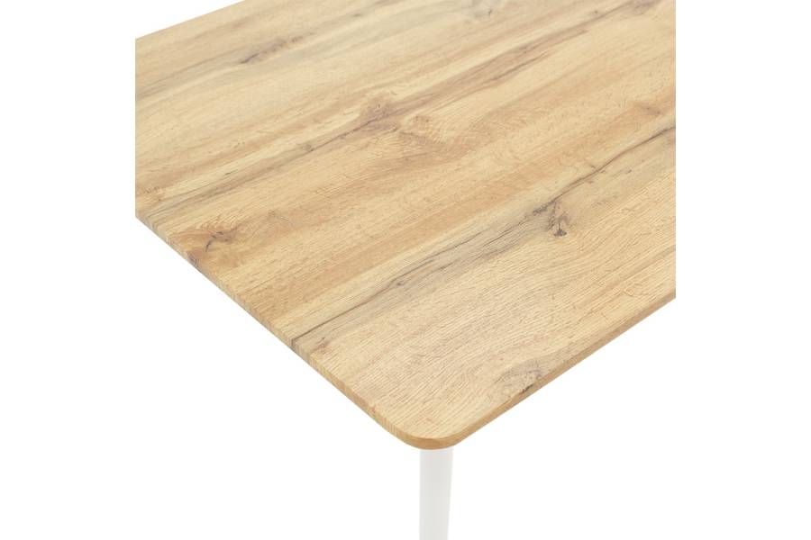 Τραπέζι Cuba pakoworld MDF sonoma-λευκό 120x80x75εκ