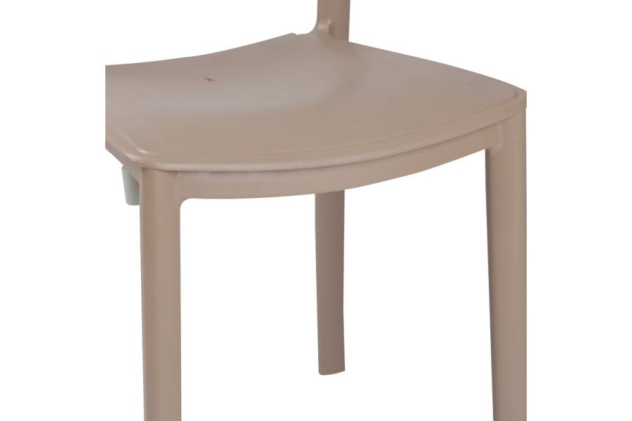 Τραπεζαρία Icon-Ignite pakoworld σετ 3τεμ PP σε cappuccino απόχρωση