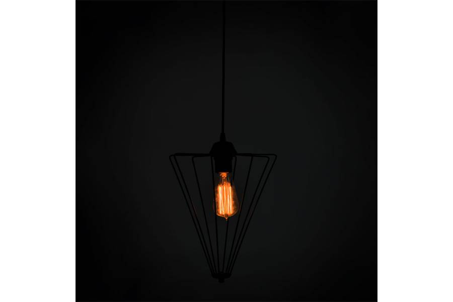 Φωτιστικό οροφής μονόφωτο Saway pakoworld E27 μαύρο 30x30x80εκ