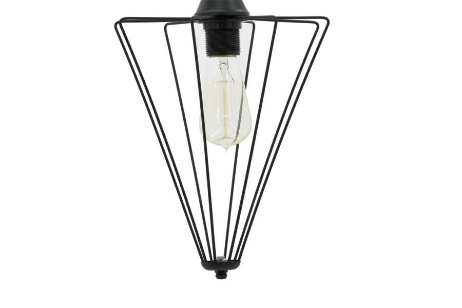 Φωτιστικό οροφής μονόφωτο Saway pakoworld E27 μαύρο 30x30x80εκ