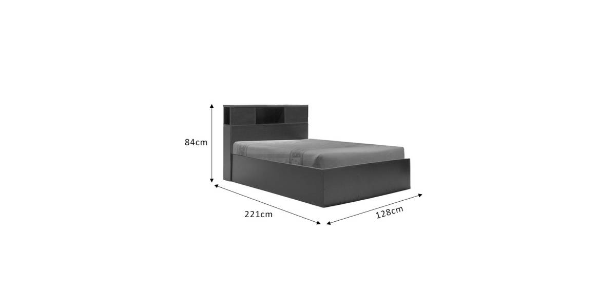 Κρεβάτι OLYMPUS pakoworld σε χρώμα wenge 120x200εκ