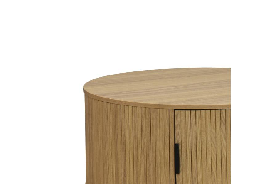 Τραπέζι σαλονιού Scandi pakoworld MDF φυσικό Φ80x35.5εκ