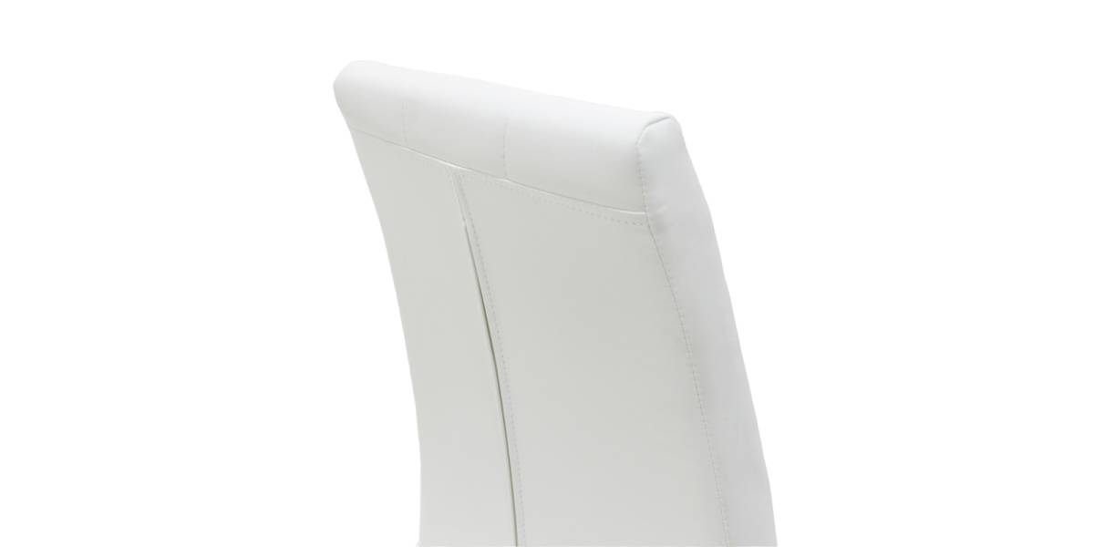 Καρέκλα Darrell pakoworld pu λευκό-βάση χρωμίου 42x49x106εκ