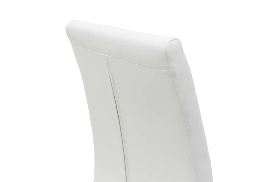 Καρέκλα Darrell pakoworld pu λευκό-βάση χρωμίου 42x49x106εκ