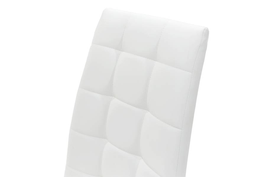 Καρέκλα Darrell pakoworld pu λευκό-βάση χρωμίου 42x49x106εκ