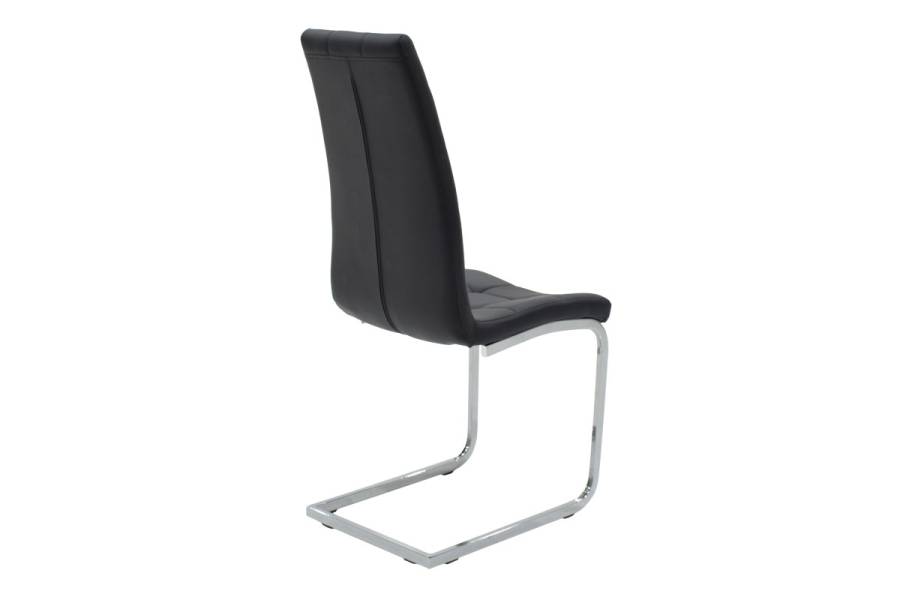 Καρέκλα Darrell pakoworld pu μαύρο-βάση χρωμίου 42x49x106εκ