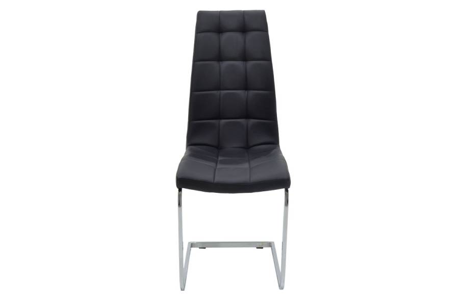 Καρέκλα Darrell pakoworld pu μαύρο-βάση χρωμίου 42x49x106εκ