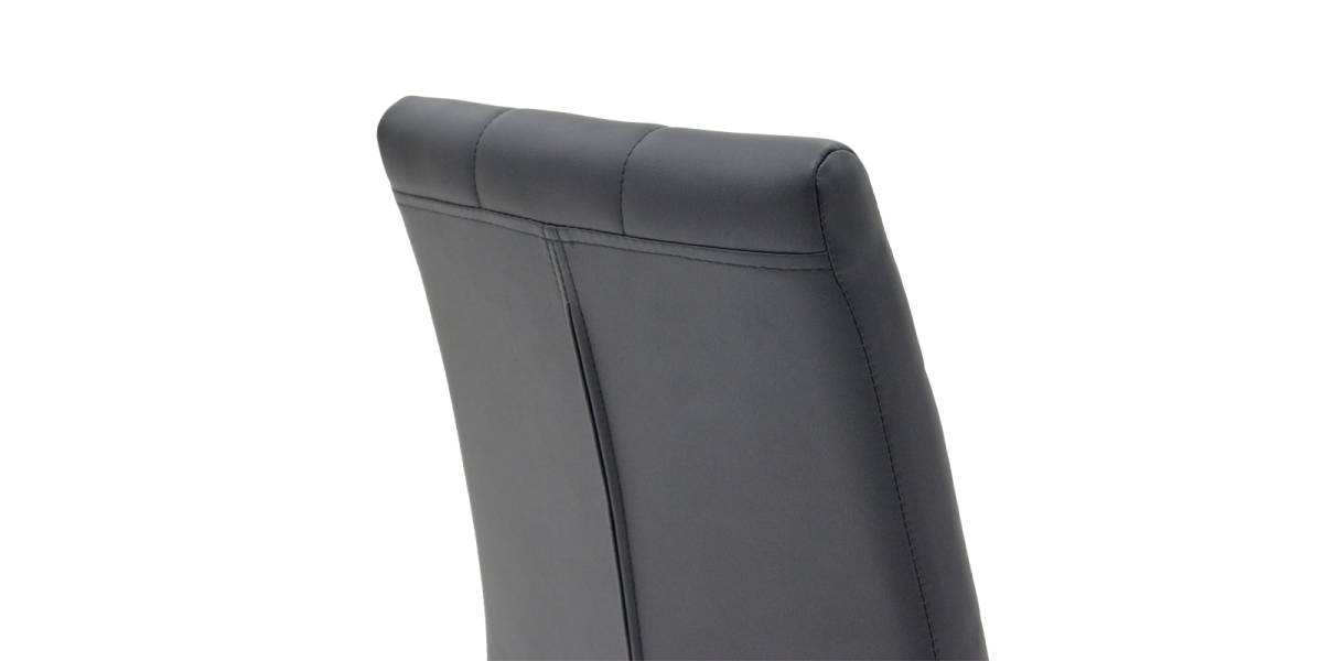 Καρέκλα Darrell pakoworld pu μαύρο-βάση χρωμίου 42x49x106εκ