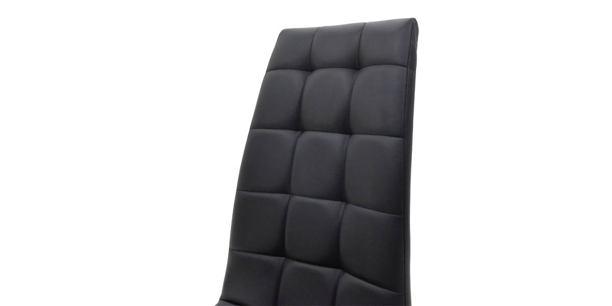 Καρέκλα Darrell pakoworld pu μαύρο-βάση χρωμίου 42x49x106εκ
