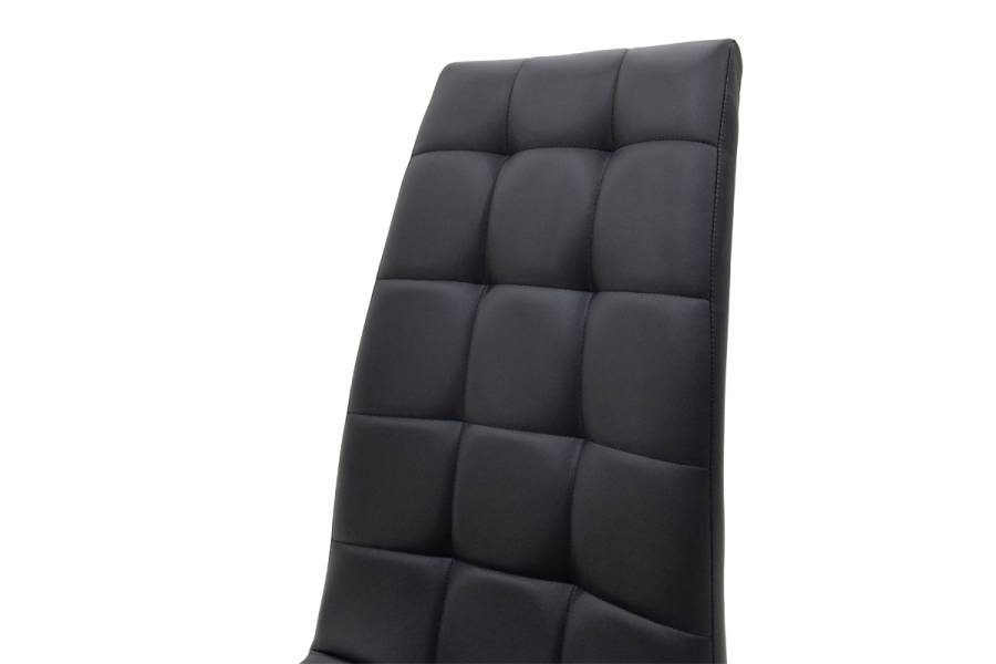 Καρέκλα Darrell pakoworld pu μαύρο-βάση χρωμίου 42x49x106εκ