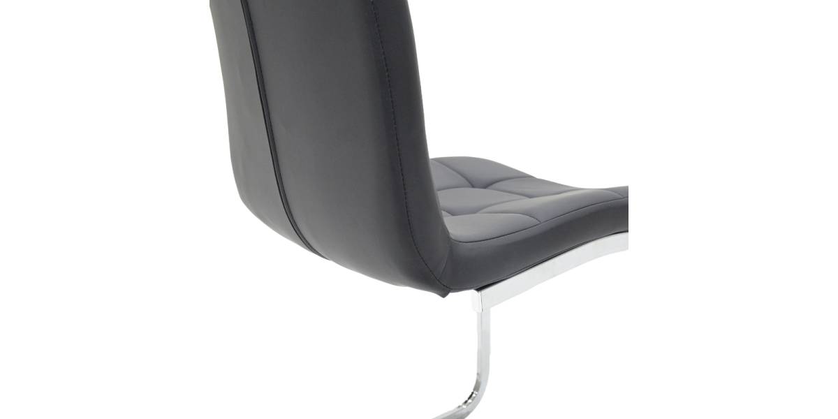 Καρέκλα Darrell pakoworld pu μαύρο-βάση χρωμίου 42x49x106εκ