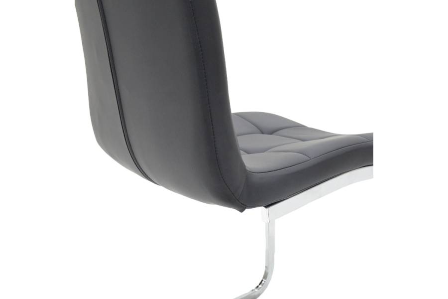 Καρέκλα Darrell pakoworld pu μαύρο-βάση χρωμίου 42x49x106εκ