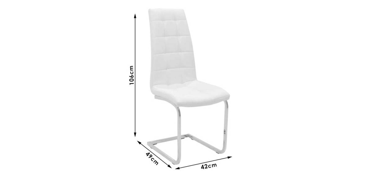 Καρέκλα Darrell pakoworld pu μαύρο-βάση χρωμίου 42x49x106εκ